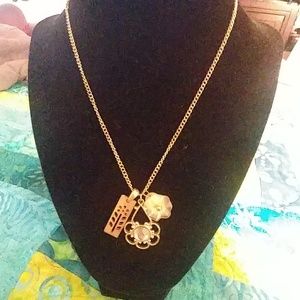 3 Floral Charm Necklace